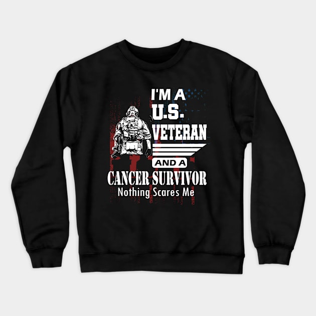 I'm A Veteran And Cancer Survivor, Gifts for Cancer Survivor, Gift For Cancer Survivor Man, Gift For Cancer Survivor Woman Crewneck Sweatshirt by DODG99